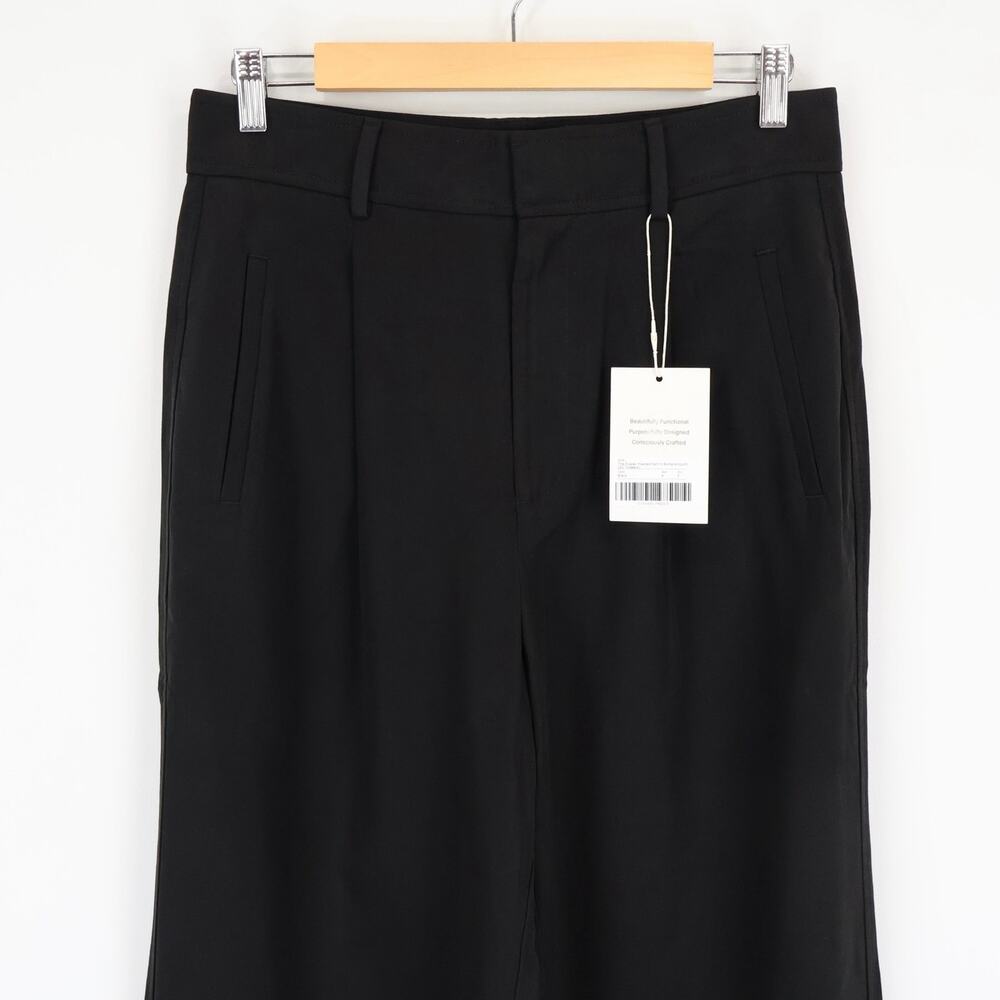 NWT Everlane The Draper Pleated Wide-Leg Pant In Buttersmooth Black Size 6 - Picture 6 of 10